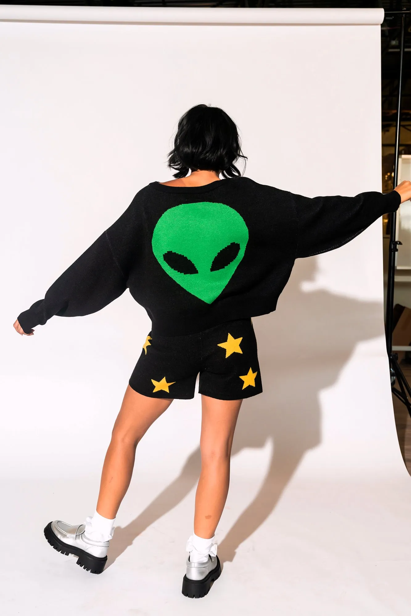 Take Me To Your Leader Alien Knit Set