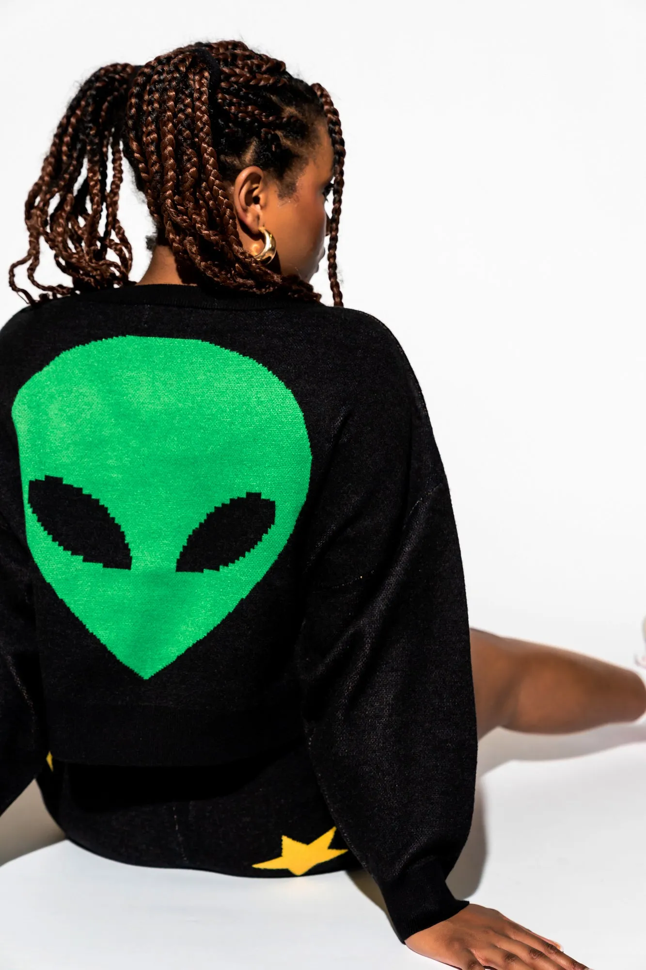 Take Me To Your Leader Alien Knit Set