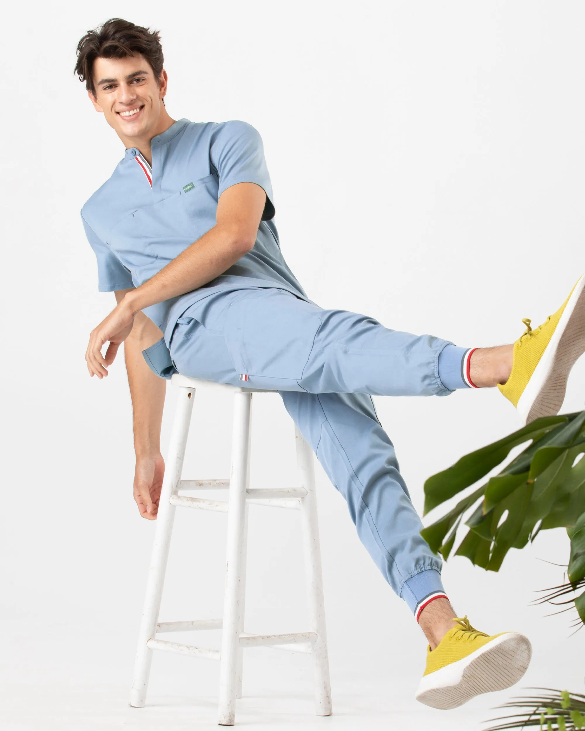 TENCEL™ Skye‎ ‎ Banded Collar Scrub Top