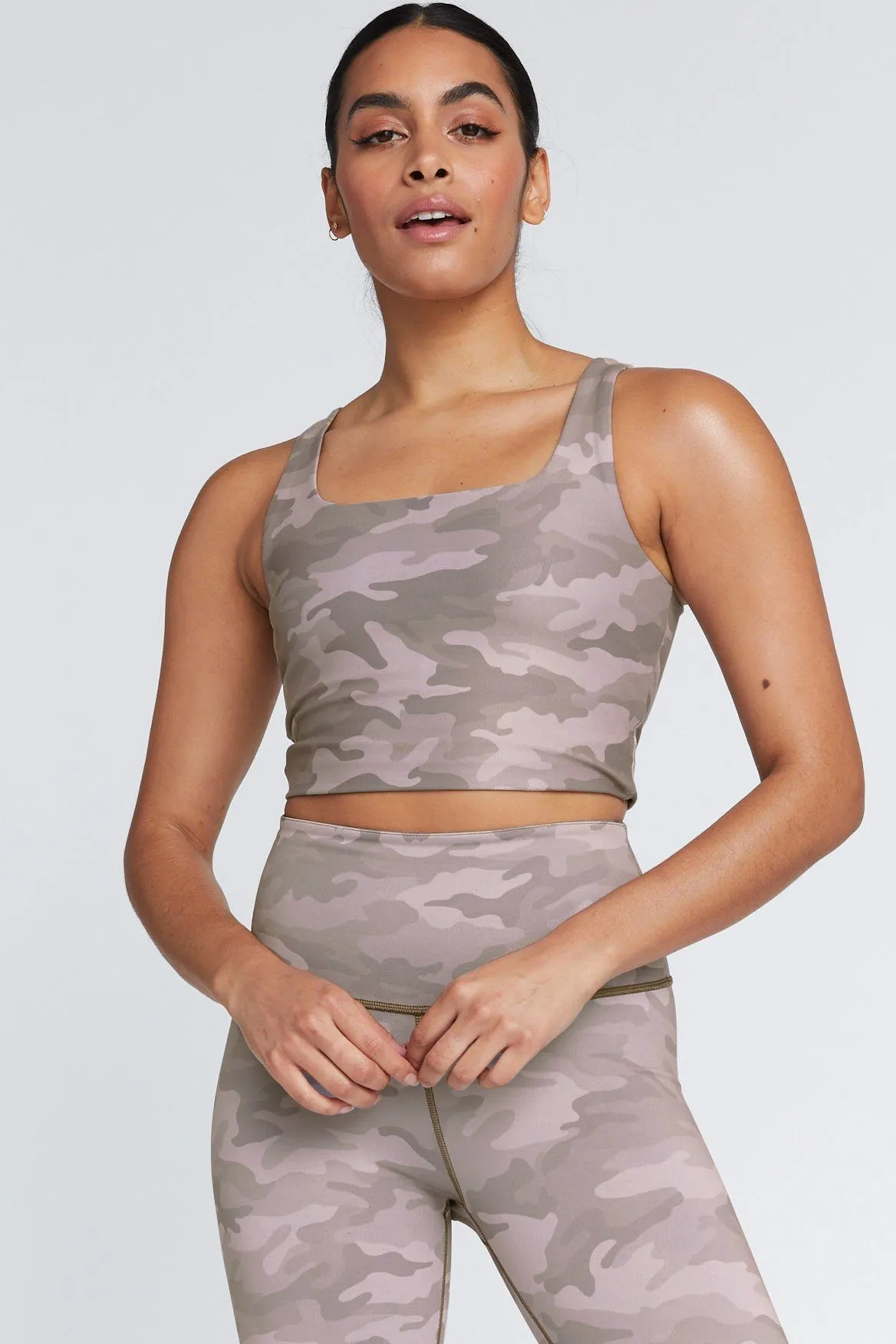 Thalia Cropped Tank Light Truffle Camo