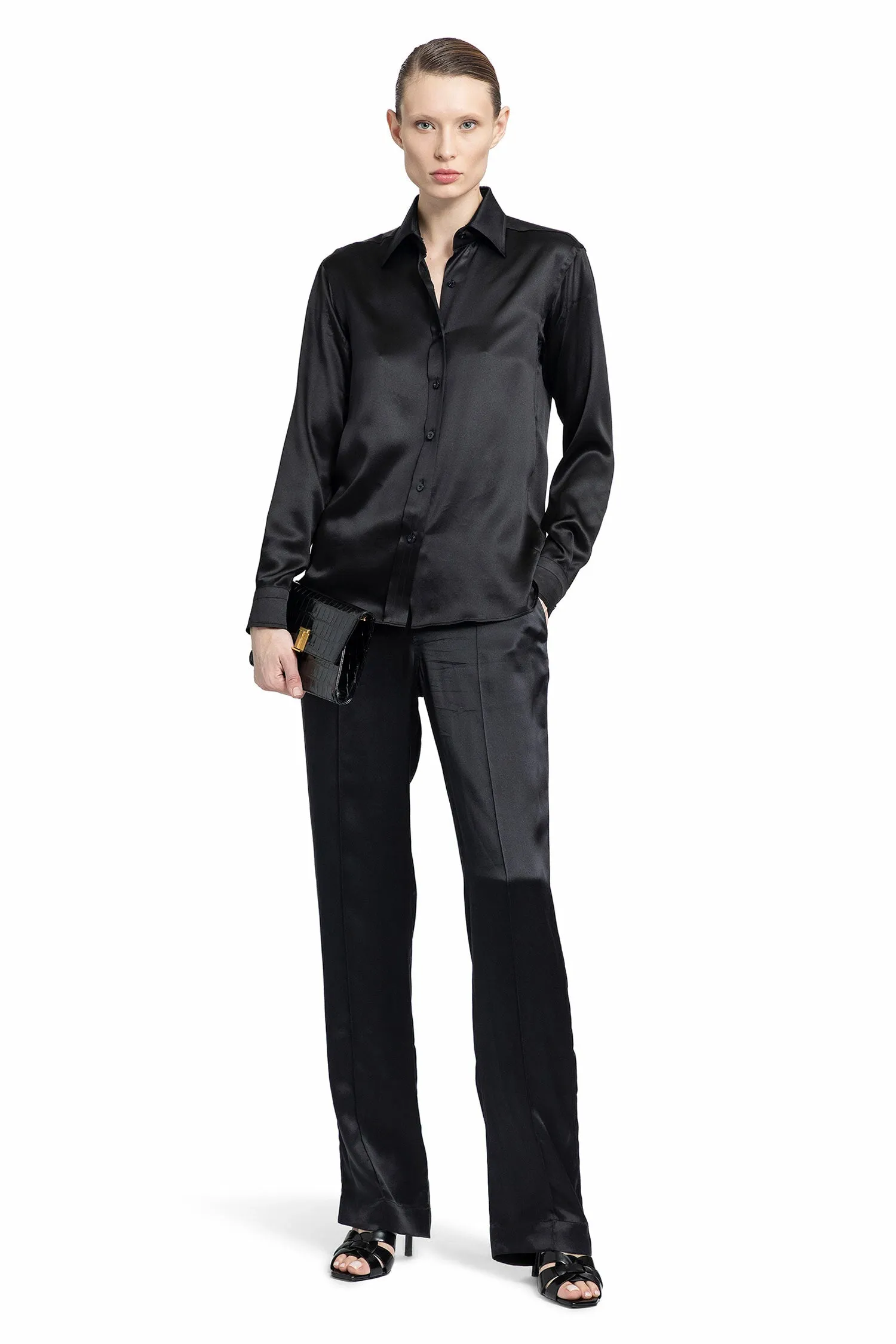 TOM FORD WOMAN BLACK TROUSERS