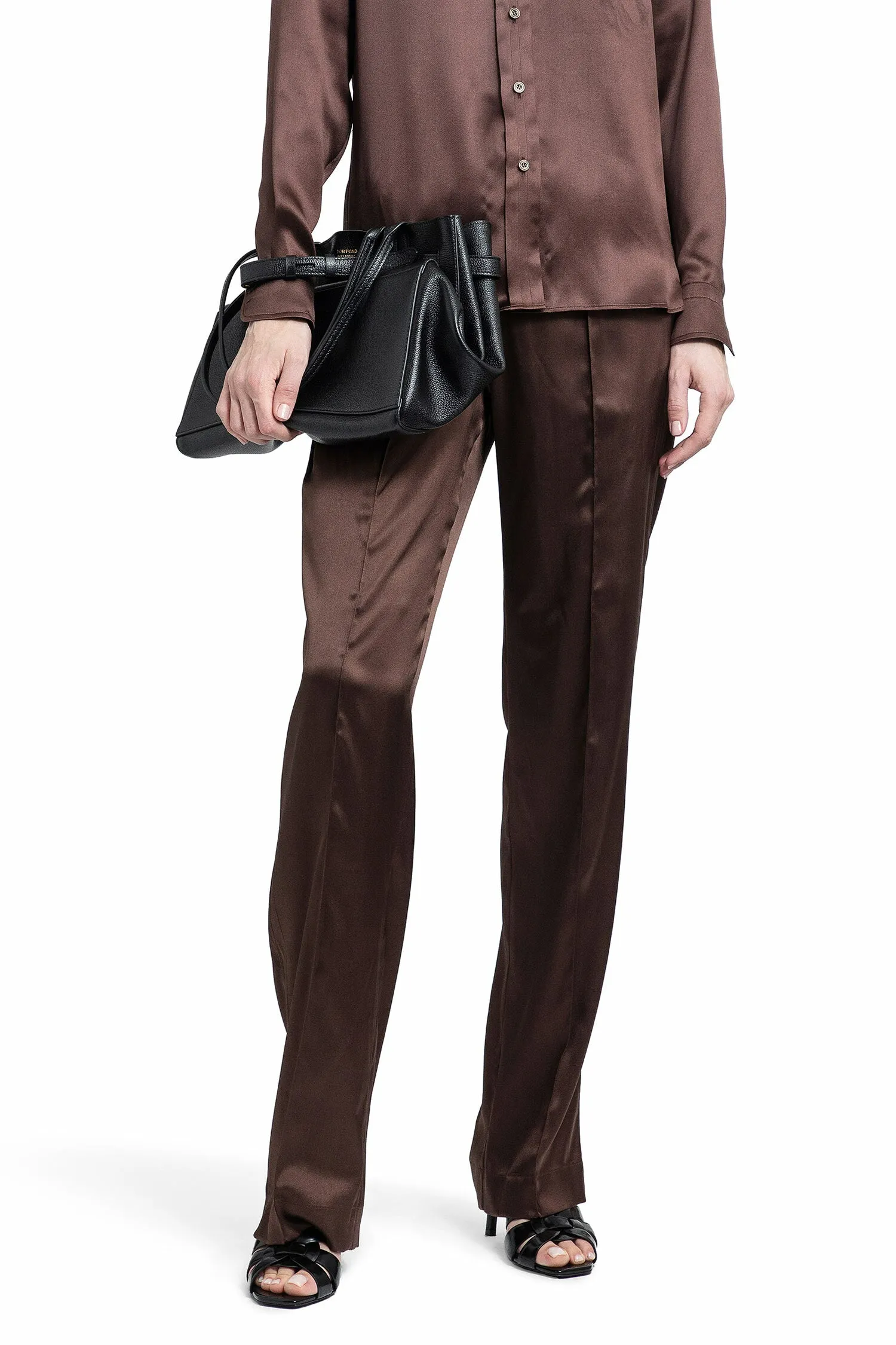 TOM FORD WOMAN BROWN TROUSERS