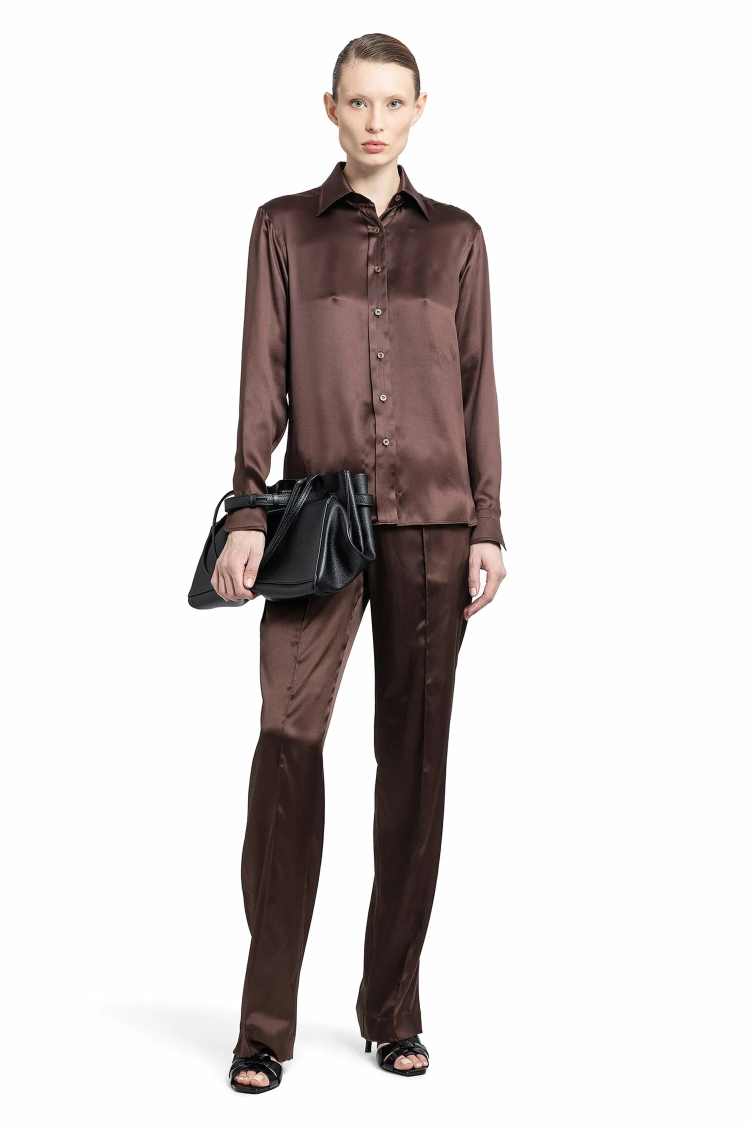 TOM FORD WOMAN BROWN TROUSERS