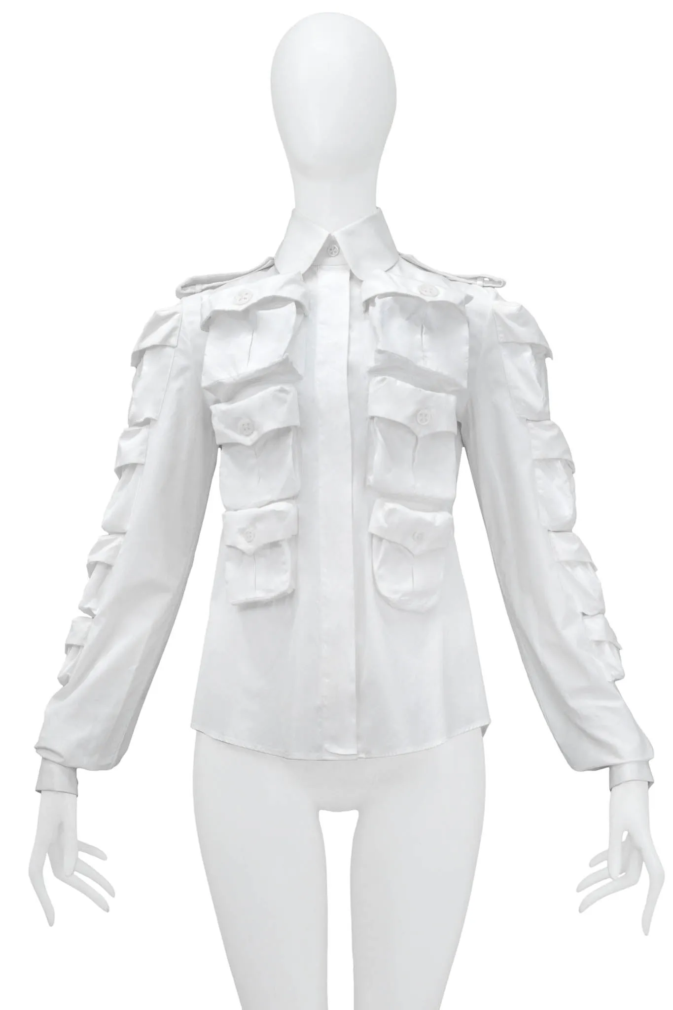 VIKTOR & ROLF 2002 WHITE MULTI POCKET BUTTON DOWN