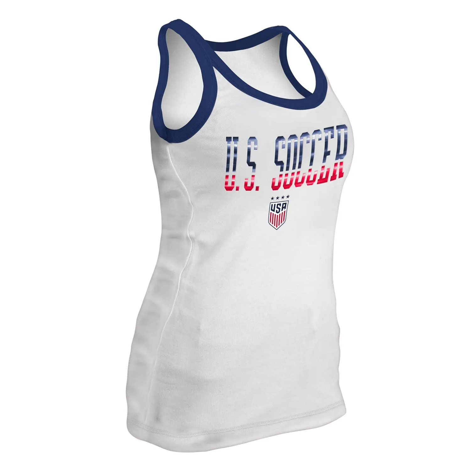 Women's New Era USWNT Rib White Tank