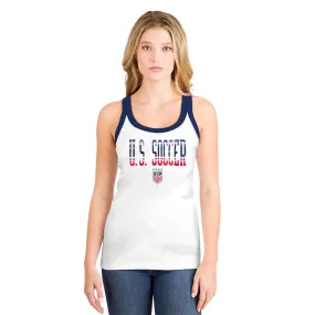 Women's New Era USWNT Rib White Tank