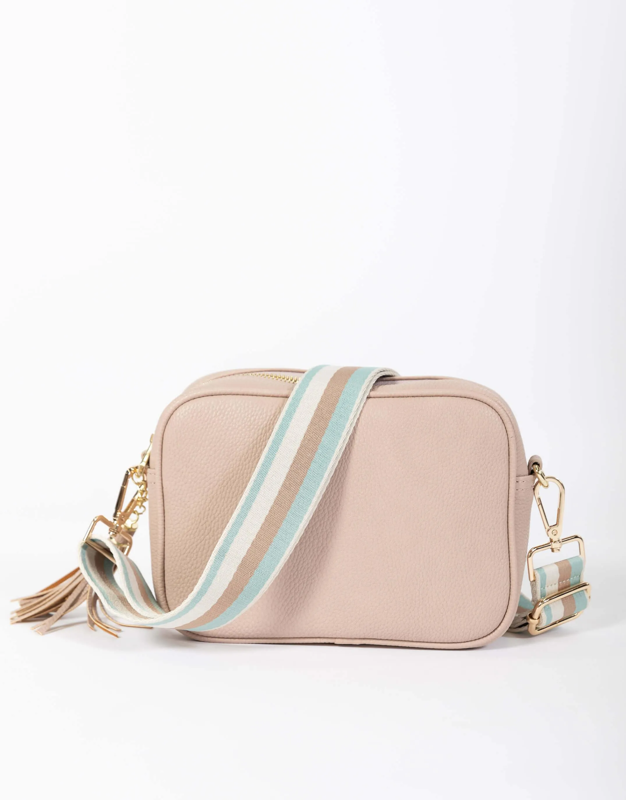 Zoe Crossbody Bag - Pink/Blue Stripe